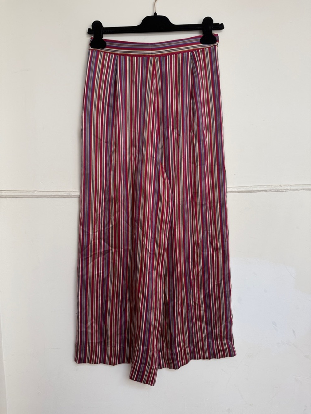 Doen Striped Wide-Leg Silk Pants